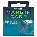 Margin Carp Hook to Nylon (Barbless)