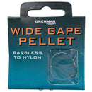 Wide Gape Pellet Hook to Nylon (Barbless)
