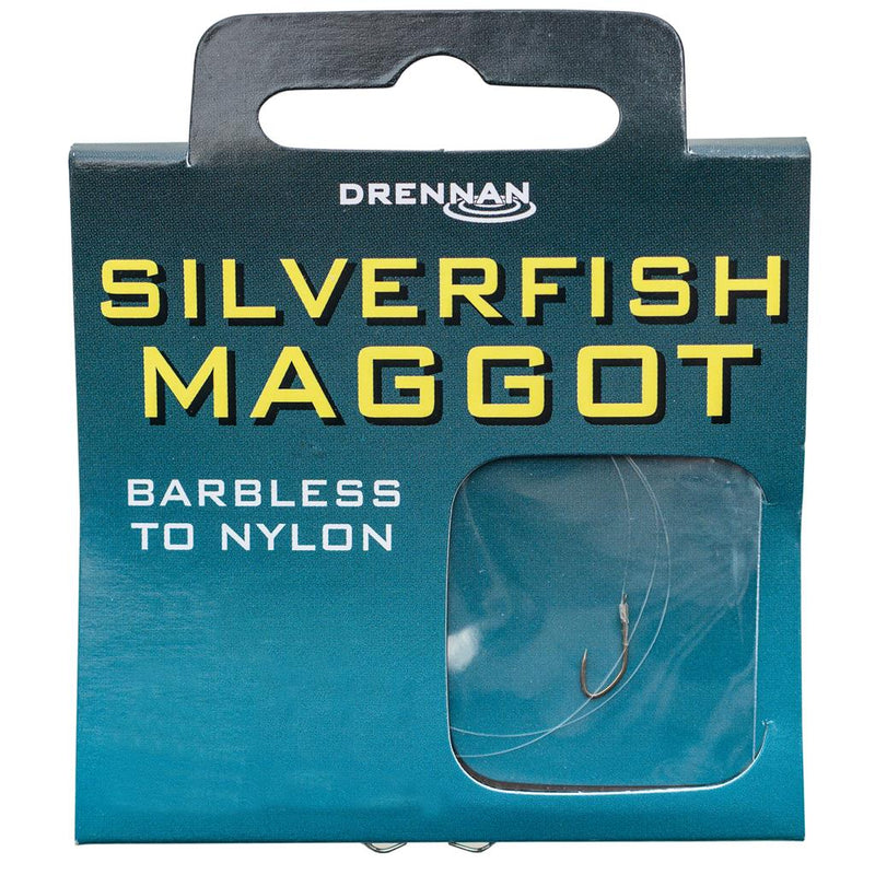 Silverfish Maggot Hook to Nylon (Barbless)